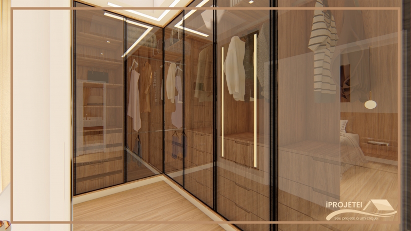 Projetos de casas sobrado para construir com suíte com closet grande