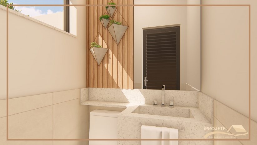 Plantas de casas com lavabo decorado